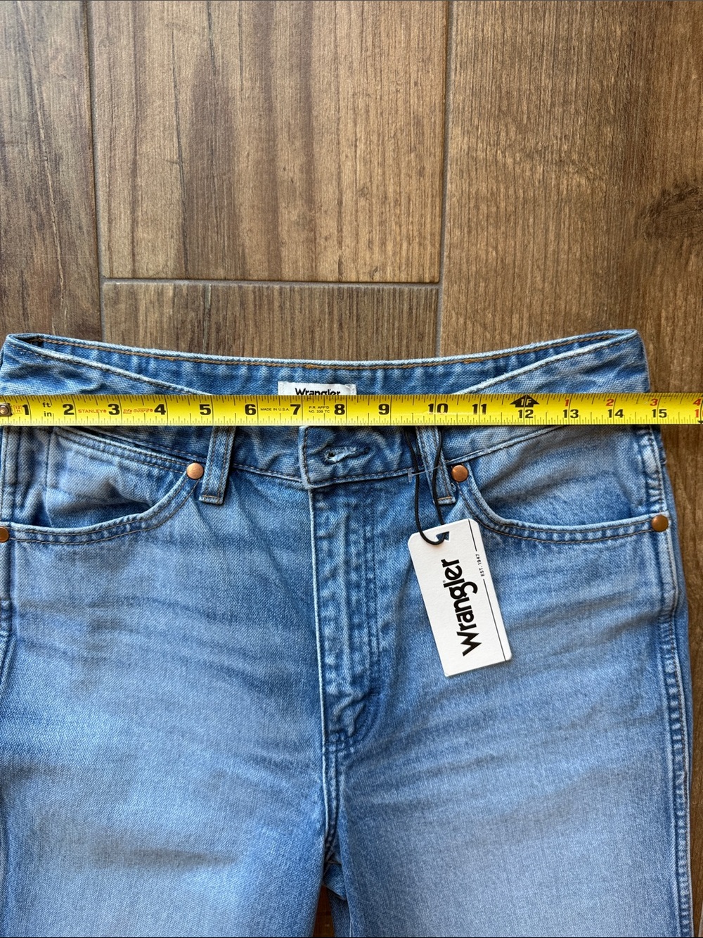 Wrangler Light Blue Distressed Flare Jeans - Women's - Picture 3 of 7